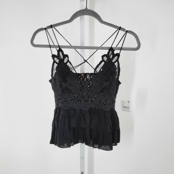 FREE PEOPLE adella cami lace crop top Sz S NEW - Picture 8 of 10